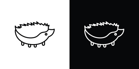 Hedgehog icon transparent vector isolated