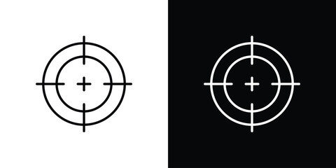 Gun target icon transparent vector isolated