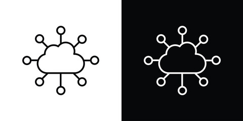 edge computing icon transparent vector isolated