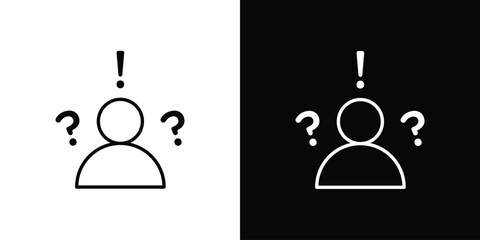 Curious human icon transparent vector isolated