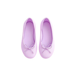 Minimalist Studio Shot Ballet Flat Shoes in Pale Purple Color Footwear
