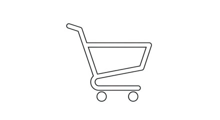 Shopping Cart Icon Symbol for Online Stores and E-commerce Purchases