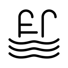 Swimming Pool Icon Vector Symbol Design Illustration