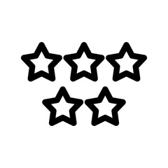Five Stars Icon Vector Symbol Design Illustration
