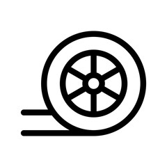 Obraz premium Car Wheel Icon Vector Symbol Design Illustration