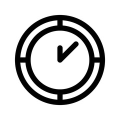 Clock Icon Vector Symbol Design Illustration