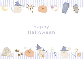 かわいい手描きのハロウィーンのフレーム