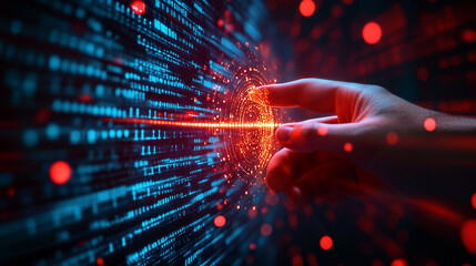 Futuristic digital business environment symbolizing agility and resilience. Abstract dynamic elements represent innovative solutions adapting to market shifts, growth, and flexibility in a modern digi