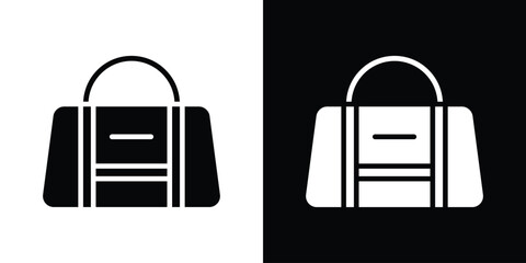 Sports bag icon Vector clipArt Illustrations in flat style