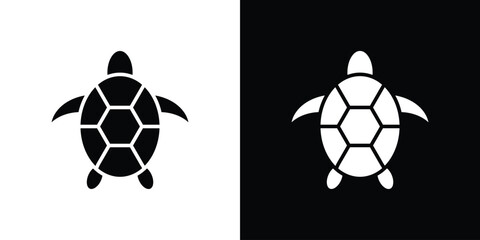 Obraz premium Sea turtle icon Vector clipArt Illustrations in flat style