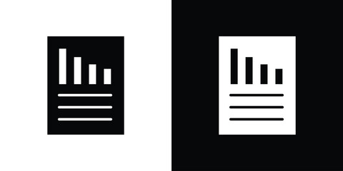 Quarterly report icon Vector clipArt Illustrations in flat style