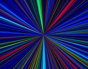 Colorful radial lines on dark background