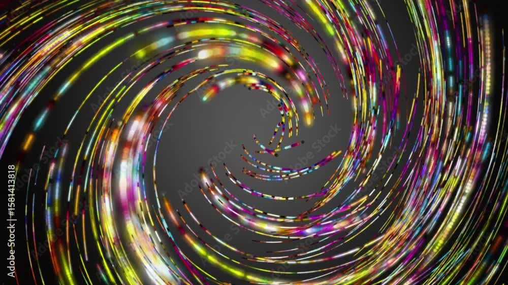 Poster fantastic video animation with stripe wave object in slow motion, 4096x2304 loop 4k