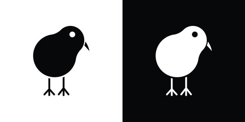 Kiwi bird icon Vector clipArt Illustrations in flat style