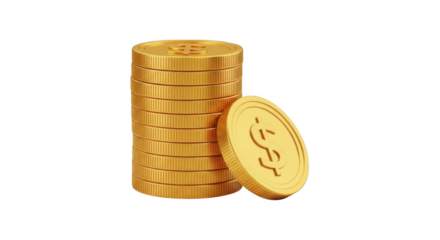 Stack of Golden Coins with Dollar Sign symbolizing wealth finance and investment opportunities