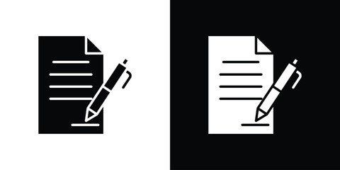 Contract icon Vector clipArt Illustrations in flat style