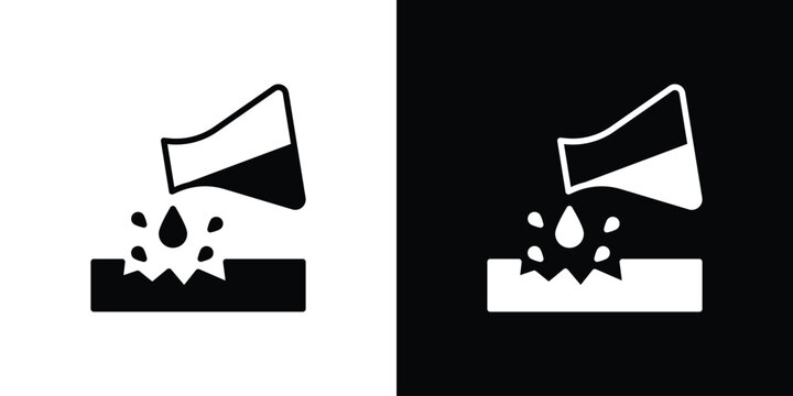 Corrosive substance icon Vector clipArt Illustrations in flat style