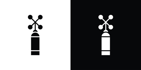 Anemometer icon Vector clipArt Illustrations in flat style