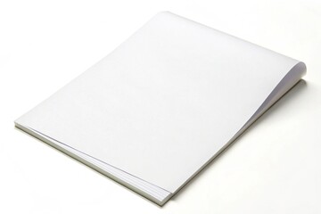 Realistic white paper sheet vector with soft shadow. Clean A4 blank page mockup isolated on white background. Ideal for presentations, branding, print, and templates.