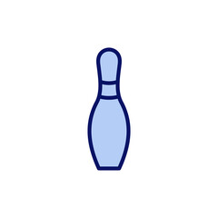 Bowling icon vector. bowling ball and pin sign and symbol.