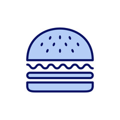 Burger icon vector. burger sign and symbol. hamburger