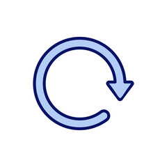 Refresh icon vector. Reload sign and symbol. Update icon.