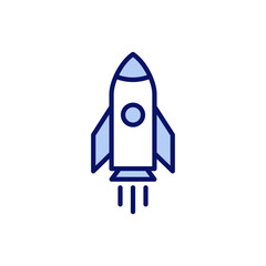 Rocket icon vector. Startup sign and symbol. rocket launcher icon