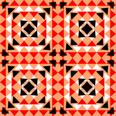 Seamless geometric pattern with colorful shapes and decorative mosaic design for modern wallpaper and fabric