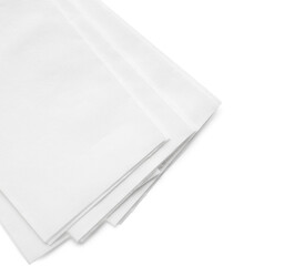Napkins on white background, closeup
