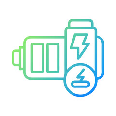 Gradient Electric Vehicle Charger Icon for Sustainable Transportation
