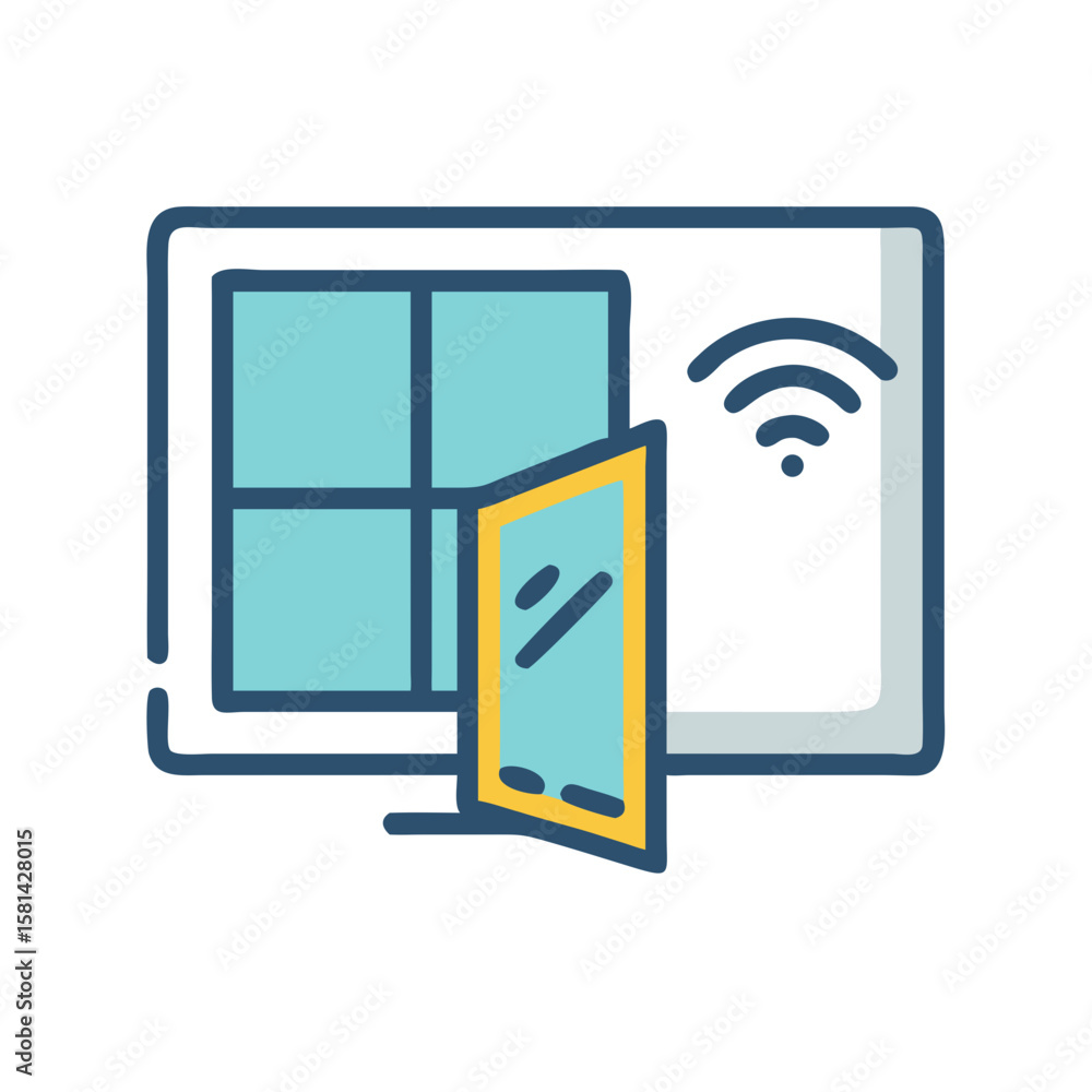 Poster smart home window control: automated ventilation and security with wifi connectivity