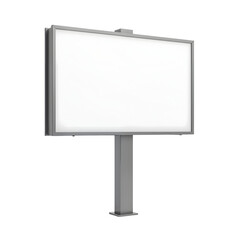 Obraz premium A blank outdoor advertising billboard on a metallic stand.