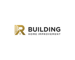Modern building letter R logo