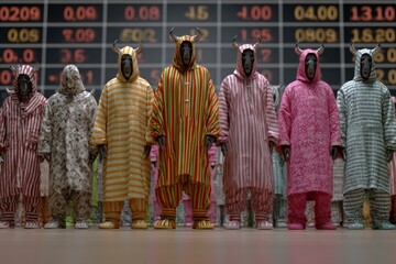 Naklejka premium Digital financial collaboration: a new era for investors. Personal finance growth. Understanding diy investing: a guide to financial empowerment. Finfluencer impact. Holographic data.