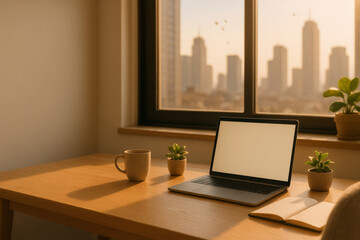Fototapeta premium Morning Workspace Glow