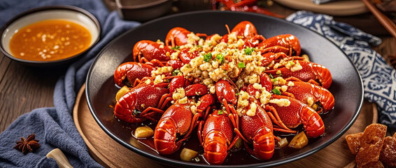 Spicy crayfish gourmet, specialty catering, delicious food