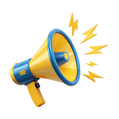 Announcing loudly isolated on transparent background