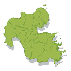 大分　日本　地図　シルエット　アイコン