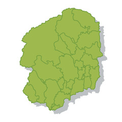 Obraz premium 栃木 日本 地図 シルエット アイコン
