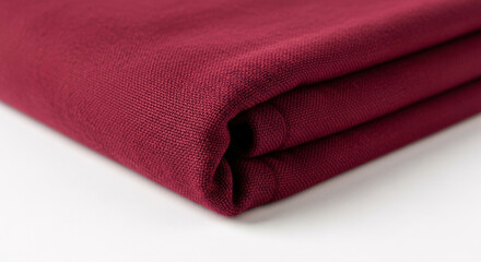 Crimson Burgundy Velvet Fabric Folded Detail Close Up Elegant Luxury Textile Surface