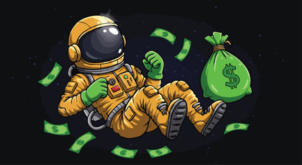 Astronaut Making Money in Space

