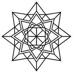 Colorful Geometric Triangle Mandala