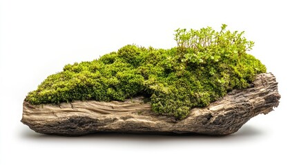 Moss-covered driftwood piece (1)