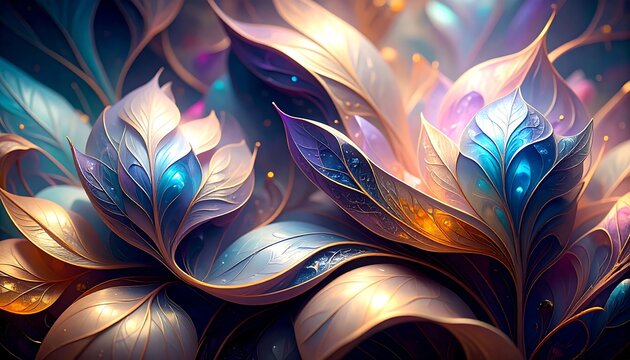 Detailed floral fractal artwork - Powered by Adobe