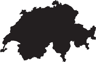 Vector Map of Switzerland
