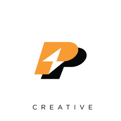 letter PP electric Logo Design Vector  Logo  Luxury Simple Modern