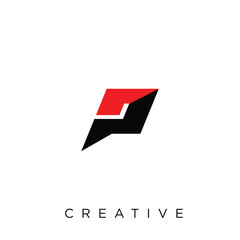letter P electric Logo Design Vector  Logo  Luxury Simple 