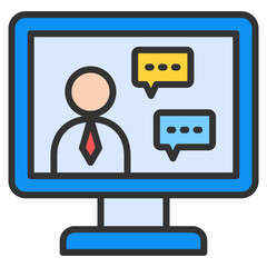 Virtual Tutor Icon Element For Design