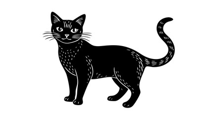 black cat vector illustration