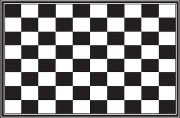 Obraz premium Classic black and white chessboard with border perfect for board game concepts
